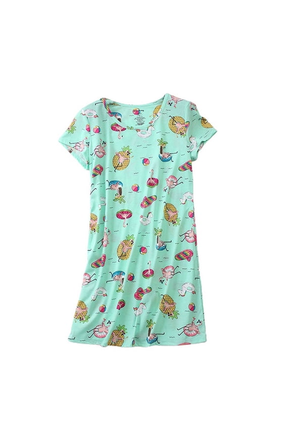 Women's Cute Pajamas Fashion Basic Loose Peasant Breathable Autumn Pull On Baggy Pjs Loungewear Home Style7 Large