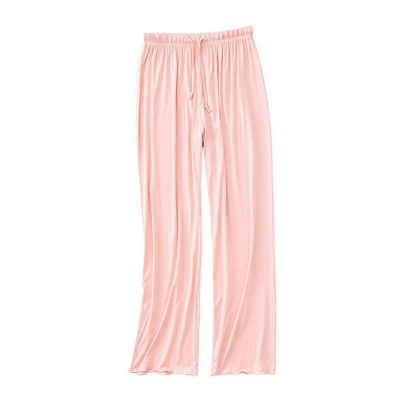 SWSMCLT Women Summer Pajamas Pants Soft Pj Bottoms Lounge Sleep Pants Lightweight Straight Leg Casual Lounge Cool Comfy Pink X-Large