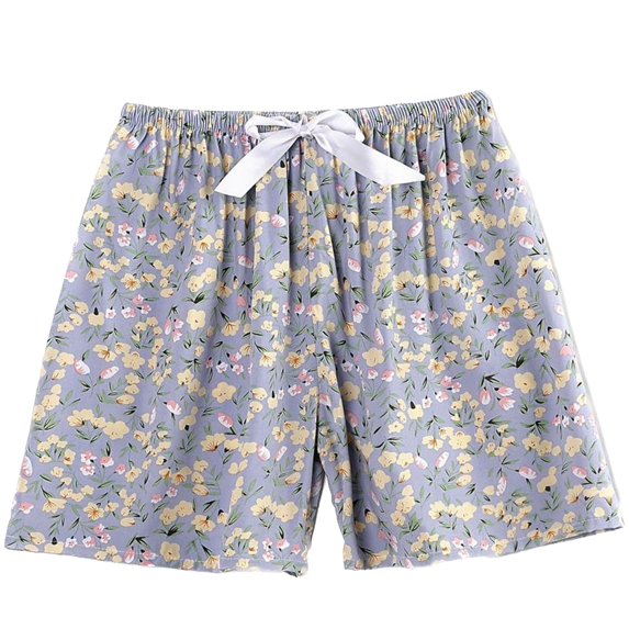 SWSMCLT Women's Cute Pajamas Soft Pajama Shorts Elastic Breathable Pjs Lightweight Lounge Summer Spring Purple X-Small-Large
