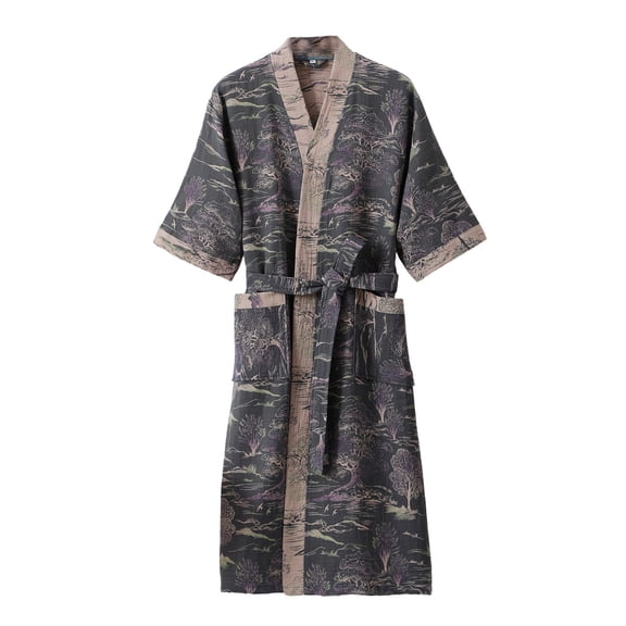 SWSMCLT Women's Cute Robe Cotton Pjs Comfy Long V Neck Breathable Fall Summer Medium Trendy Spring Grey Medium