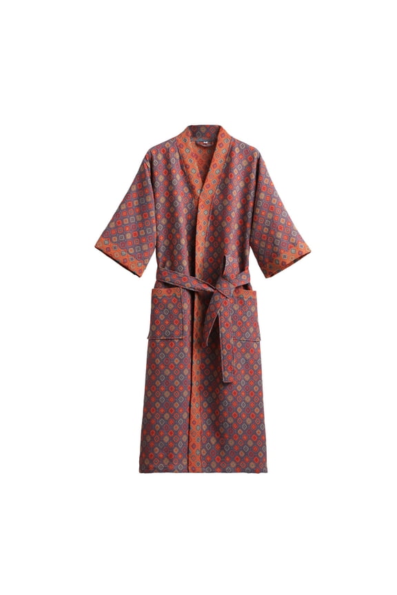 Women's Cute Robe Cotton Pjs Comfy Long V Neck Breathable Fall Summer Medium Trendy Spring Orange Medium