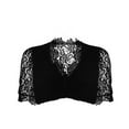 thumbnail image 1 of SWSMCLT Women's Dirndl Blouse Sheer Short Sleeve Oktoberfest Shirt Summer Bavarian Off the Shoulder Cropped Top Soft Halloween Outfits Lace Crop Top Cropped Top 46Black 18, 1 of 1