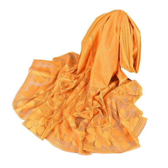 SWSMCLT Women's Elegant Pashmina Fashion Soft Fall Luxury Pashmina Shawl Muffler Lace Party Light Holiday Yellow One Size