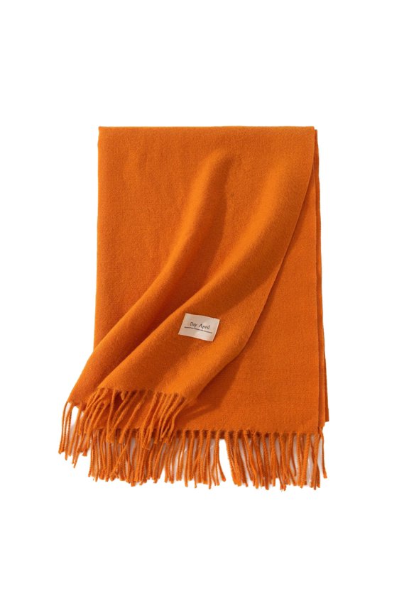 Women's Fall Shawl Warm Scarf Thick Spring Casual Scarves Winter Lightweight Soft Cozy Fringe Fashion Golden One Size