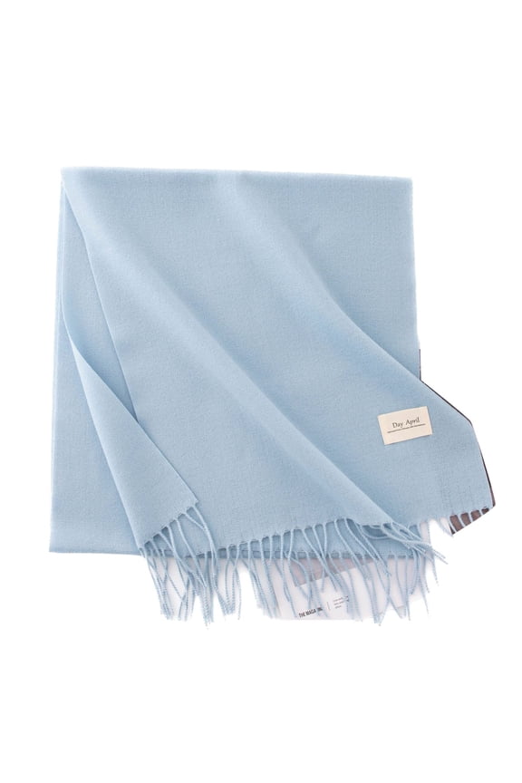 Women's Fall Shawl Winter Scarf Thick Lightweight Winter Scarf Spring Warm Fringe Convertible Family Light Blue One Size