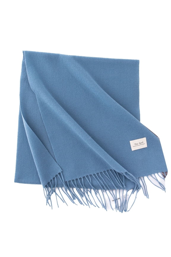 Women's Fall Shawl Winter Scarf Thick Lightweight Winter Scarf Spring Warm Fringe Convertible Family Sea Blue One Size