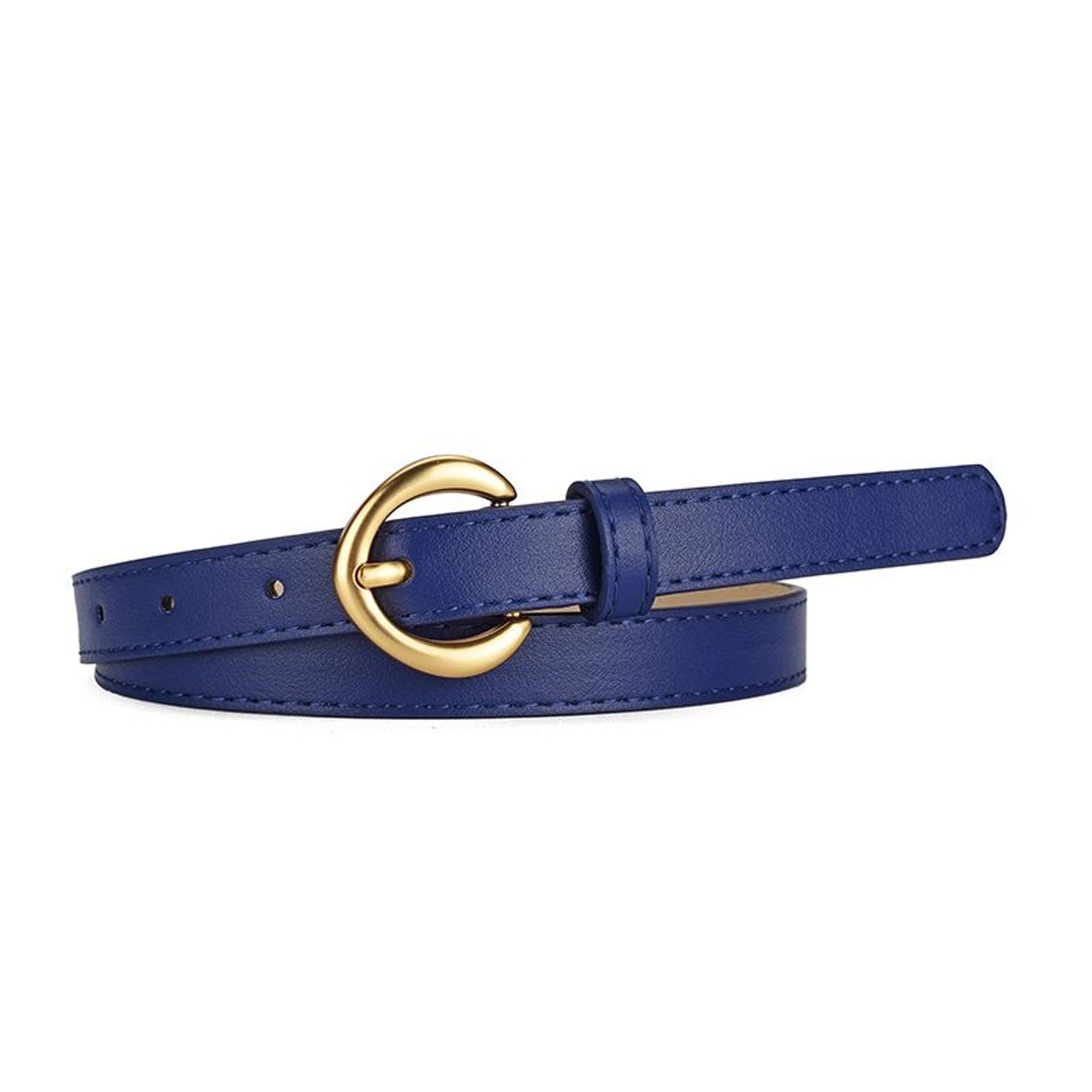 Classic Metal Buckle Faux Leather Belt for Jeans Dress SWSMCLT Women main image 3