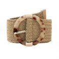 thumbnail image 1 of SWSMCLT Women's Fashion Web Belt Buckle Braided Belt Medium Fabric Belt Stretch Holeless Travel Vintage Date Khaki Small-Large, 1 of 1