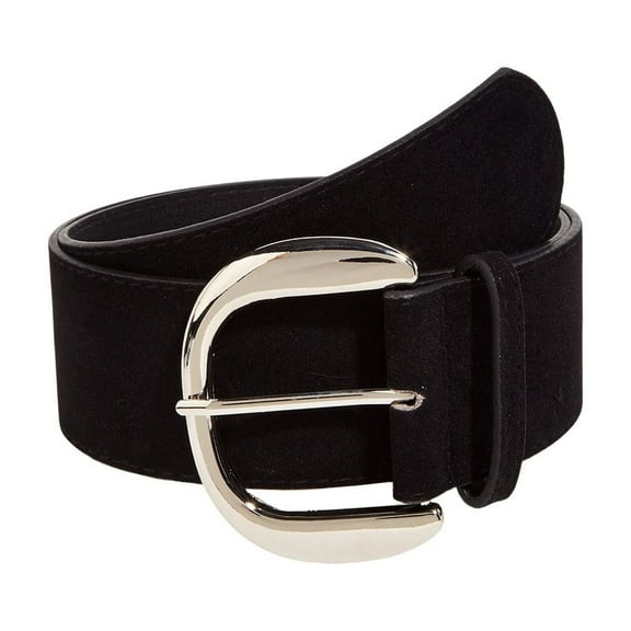 SWSMCLT Women's Faux Leather Adjustable Belts Square Metal Date Night Spring Thick Belt Vintage Metal Buckle Silver Black Small-Large