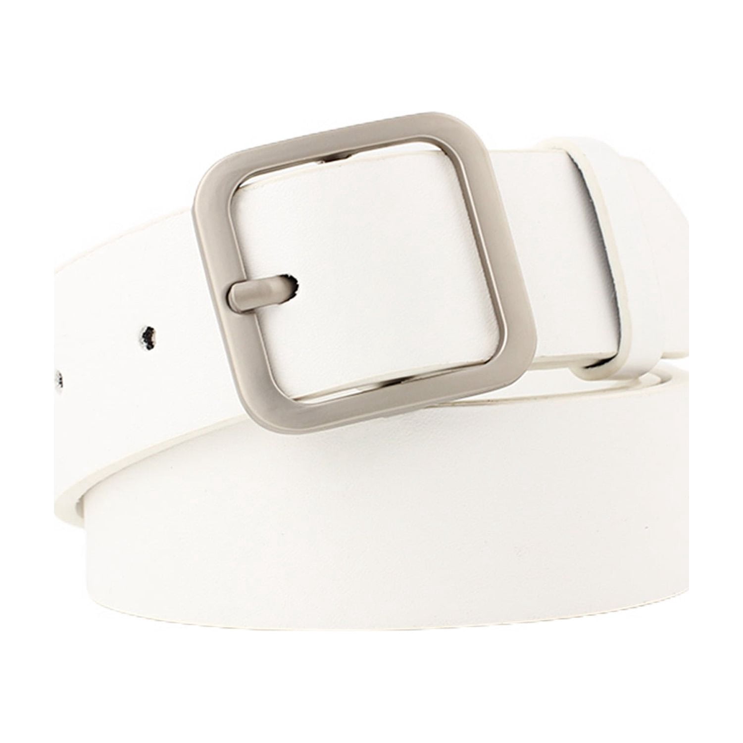 Synthetic Suede Belt with Silver Buckle for Women Samantha Tan Faux Micro Suede Belt | Avara main image 2