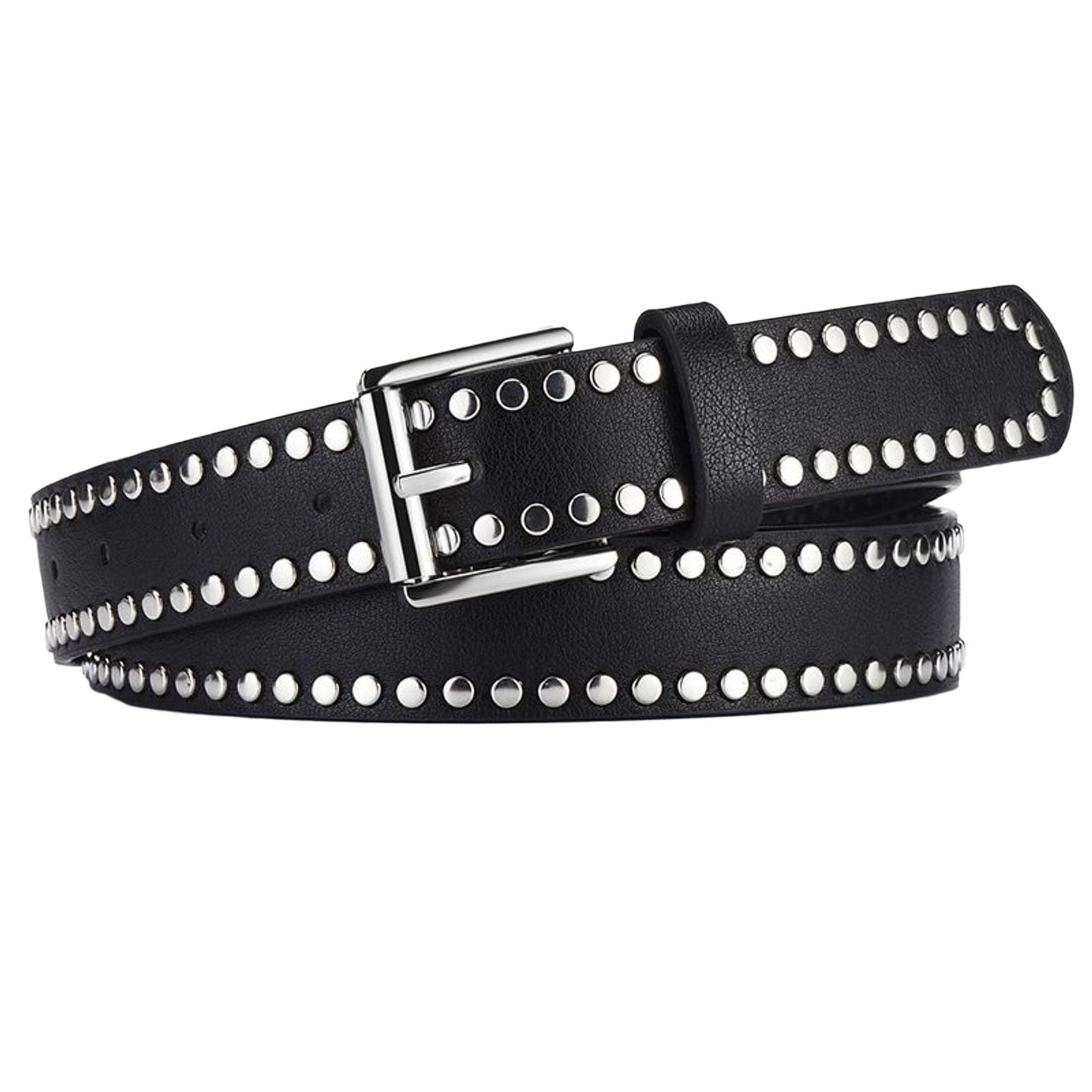 Black Casual Women\'s Buckle Belt Buy Womens Fashion Belt Oval Buckle Black Calfskin Leather  main image 2