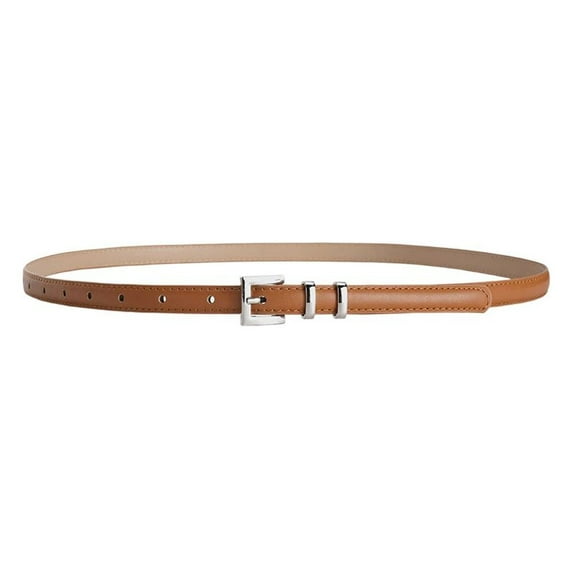 SWSMCLT Women's Faux Leather Belt For Dress Autumn Adjustable Belts Buckle Belt Casual Date Cocktail Metal Umber X-Small-Large