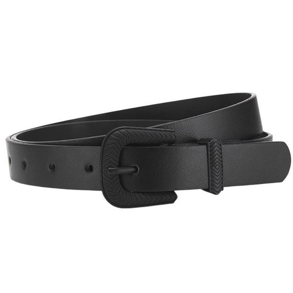 SWSMCLT Women's Faux Leather Belt For Dress Fall Basic Belt Loops Adjustable Belts Buckle Belt Fashion Summer Black X-Small-Large