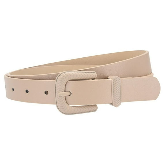 SWSMCLT Women's Faux Leather Belt For Dress Fall Basic Belt Loops Adjustable Belts Buckle Belt Fashion Summer Khaki X-Small-Large