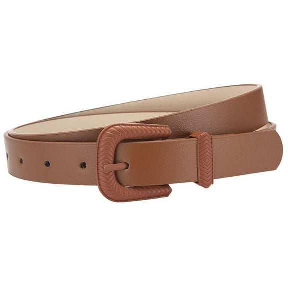 SWSMCLT Women's Faux Leather Belt For Dress Fall Basic Belt Loops Adjustable Belts Buckle Belt Fashion Summer Umber X-Small-Large