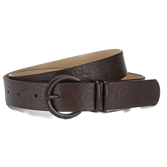 SWSMCLT Women's Faux Leather Belt For Dress Regular Fit Date Basic Fashion Belt Travel Buckle Summer Medium Coffee Small-Large
