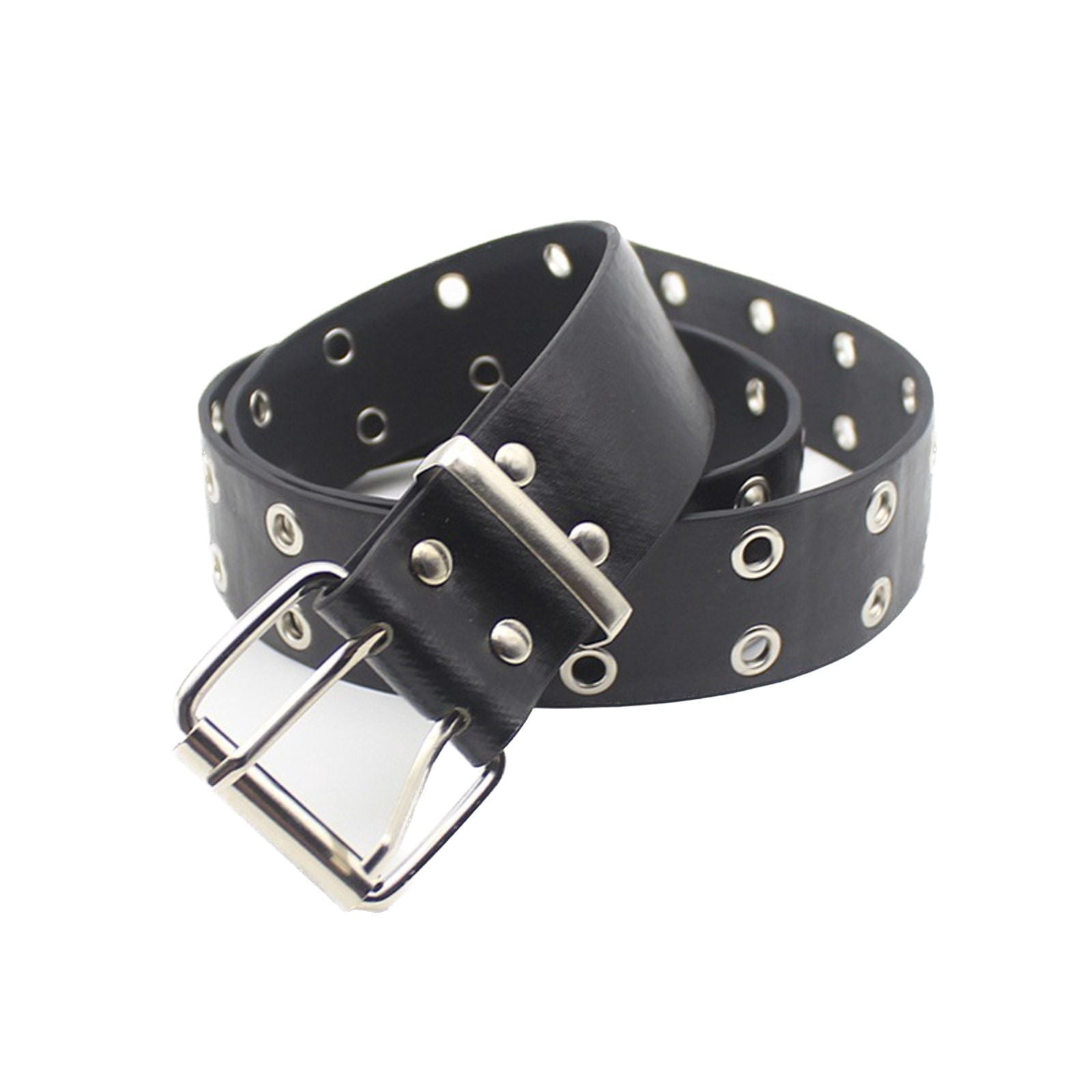 Women\'s Faux Leather Belt with Buckle - Medium Width, Regular Fit Women Black Wide Faux Leather Band Comfortable Fit Bold Belt  main image 4
