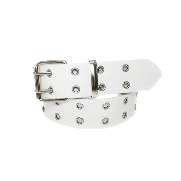 SWSMCLT Women's Faux Leather Belt Metal Buckle Basic Steampunk Medium Metal Buckle Wide Square Riding Casual White Small-Large