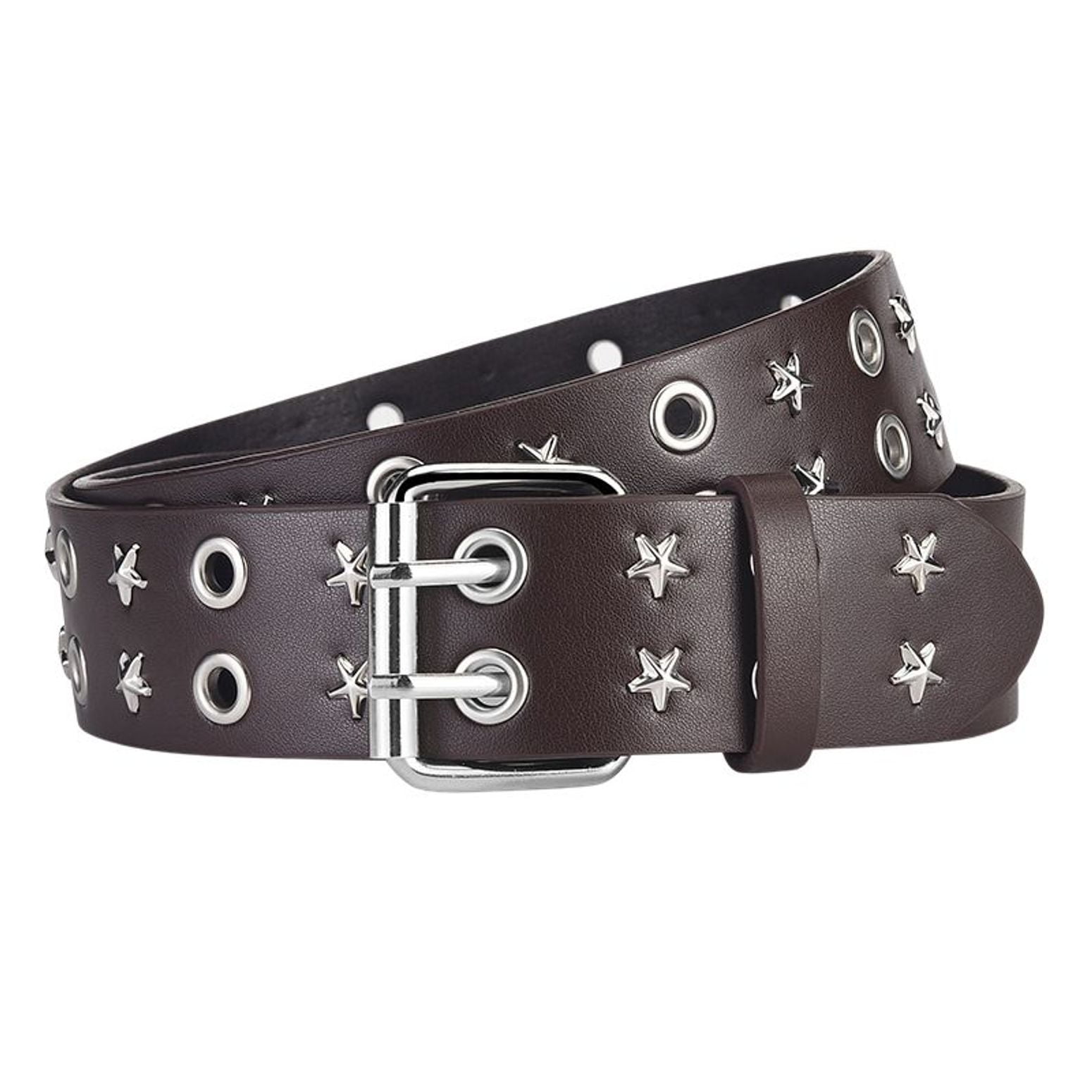 Black Leather and Silver Metal X\'s Belt Twisted X Men main image 3