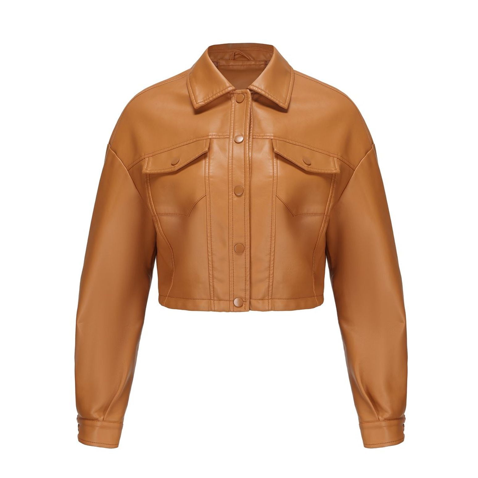 SWSMCLT Women's Faux Leather Jacket Motorcycle Vintage