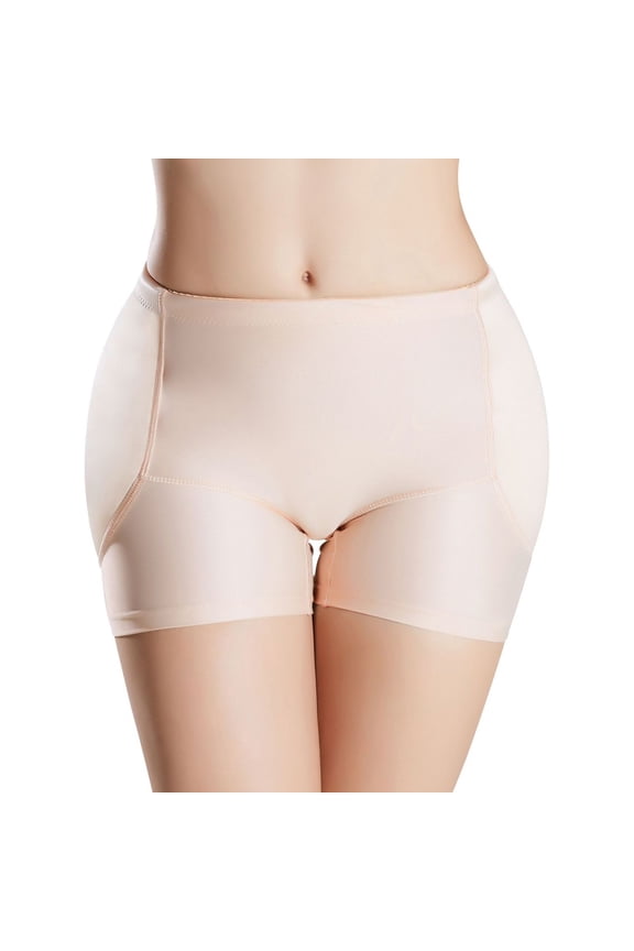 Women's Firm Body Shaper Shorts Butt Lifting Shaper Tight Butt Enhancing Butt Lifter Sexy Spandex Mid Thigh Wedding Apricot Large