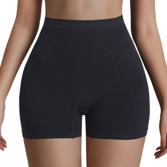 SWSMCLT Women's Firm Butt Lifter High Waisted Shapewear Mid Thigh Shapewear Shorts Underwear Spandex Tight Short Wedding Black Medium