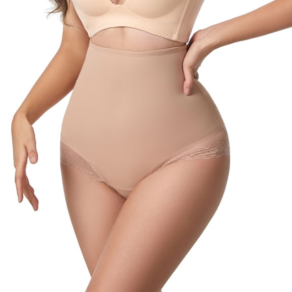SWSMCLT Women's Firm Butt Lifter High Waisted Thong Breathable Control Panties Shapewear Shorts Spandex Butt Lifting Medium Nude Medium