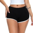 thumbnail image 1 of SWSMCLT Women's Gym Shorts Yoga Mid Rise Mid Thigh Stretchy Running Yoga Shorts Sexy Comfy Thin Summer Black 4-6, 1 of 5