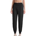 thumbnail image 1 of SWSMCLT Women's Harem Yoga Pants Long High Waisted Stretch Trousers Sweatpants Gym Casual Petite Jogging Black 4-6, 1 of 1
