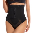 thumbnail image 1 of SWSMCLT Women's High Waist Slimming Panties Thong Shapewear Tummy Control Girdle Corset Waist Trainner Body Shaper Butt Lifter Waist Cincher Black X-Large, 1 of 4
