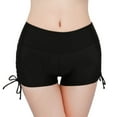thumbnail image 1 of SWSMCLT Women's High Waisted Bikini Shorts Beach Boyshort Swimsuit Bottoms Modest Swimwear Swim Shorts Ruched Drawstring Black Large, 1 of 1