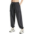 thumbnail image 1 of SWSMCLT Women's High Waisted Pants Jogger Comfy Drawstring Workout Summer Lightweight Sweatpants Joggers Gym Long Baggy Dark Grey Medium, 1 of 4