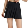 thumbnail image 1 of SWSMCLT Women's High Waisted Scooter Cute Skort Skirt Running Stretch Soft Summer Culottes Athletic Elastic Waist Black 4-6, 1 of 4