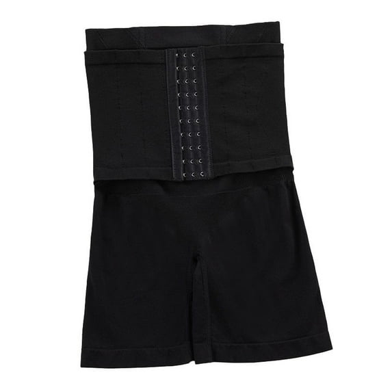 SWSMCLT Women's High Waisted Shaper Shorts Boyshort Firm Shapewear Shorts Butt Lifting Body Shaper Tummy Control Maternity Postpartum Black X-Small