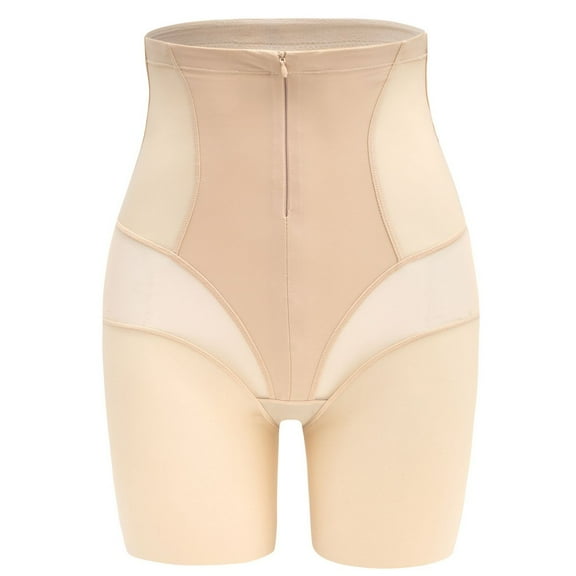 SWSMCLT Women's High Waisted Shaper Shorts Nylon Soft Summer Spring Date Butt Lifter Elastic Waist Shapewear Tight Nude Medium