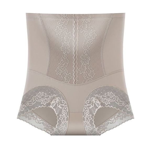 SWSMCLT Women's High Waisted Shaper Shorts Shapewear Underwear Butt Lifting Shapewear Tummy Control Lace Postpartum Mesh Golden Large