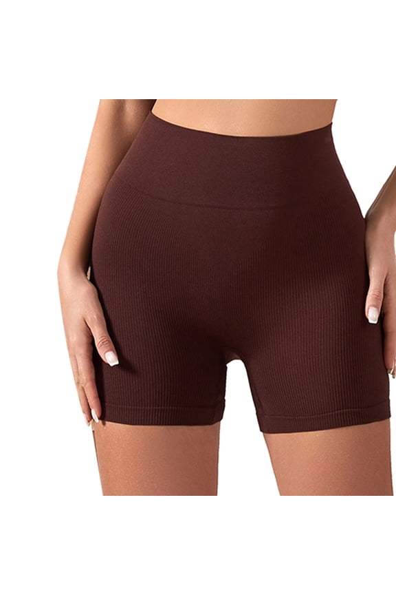 Women's High Waisted Shapewear Shorts Summer Butt Lifter Firm Control Panties Spandex Mid Thigh Wedding Butt Lifting Coffee Medium