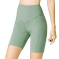 thumbnail image 1 of SWSMCLT Women's High Waisted Shorts Yoga Biker Comfy Yoga Shorts Thigh Soft Sweatpants Workout Skinny Green 12, 1 of 4