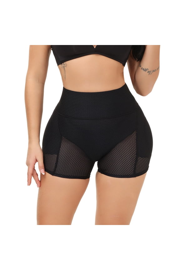 Women's Hip Pads Butt Lifter Padded Underwear Padded Shapewear Shorts Mesh High Waisted Butt Padding Body Shaper Panties Hip Dip Black1 12-14