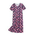 thumbnail image 1 of SWSMCLT Women's Home Nightgown Loungewear Long Pull On Night Gown Night Dress 2025 Loose Autumn Mid Calf Baggy Comfy Flower X-Large, 1 of 5