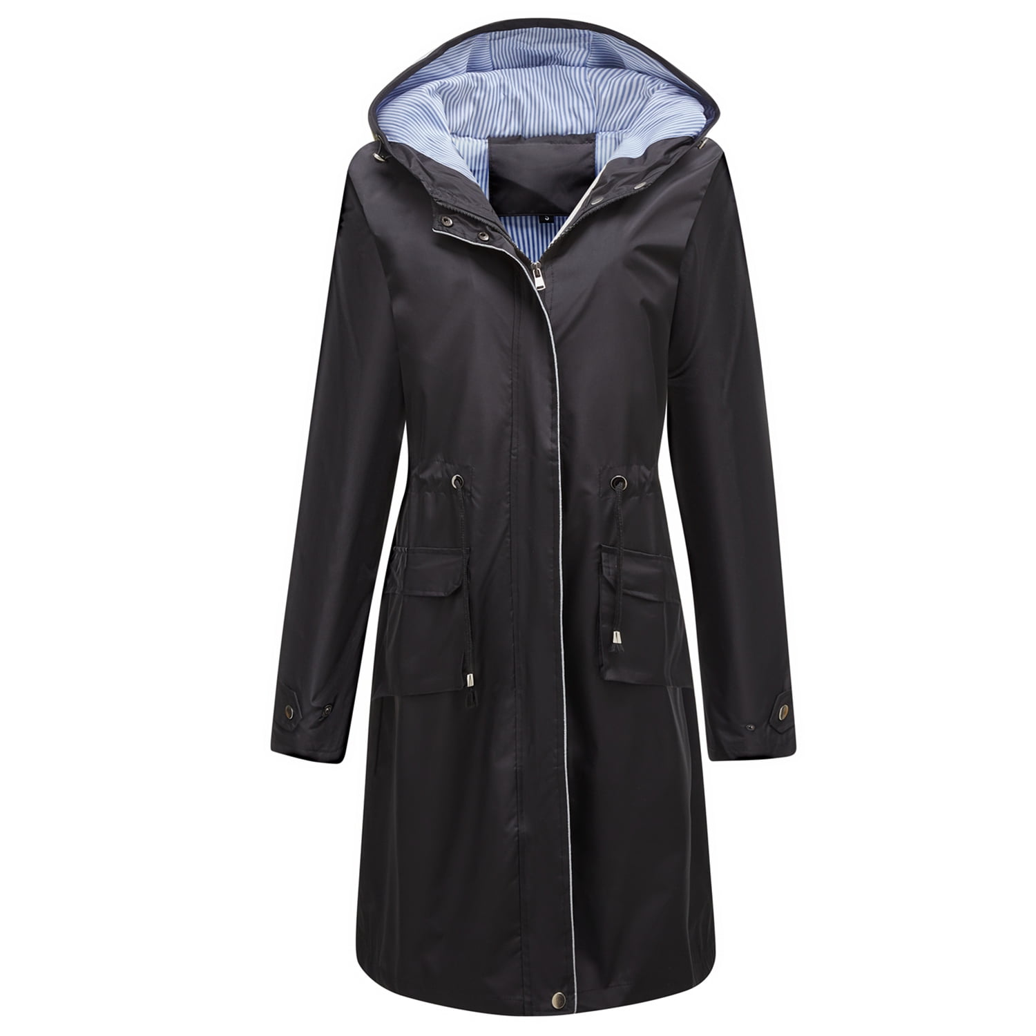 Homgro Women's Hooded Rain Jacket Long Waterproof Raincoat Homgro Women's Hooded Rain Jacket Long Waterproof Raincoat