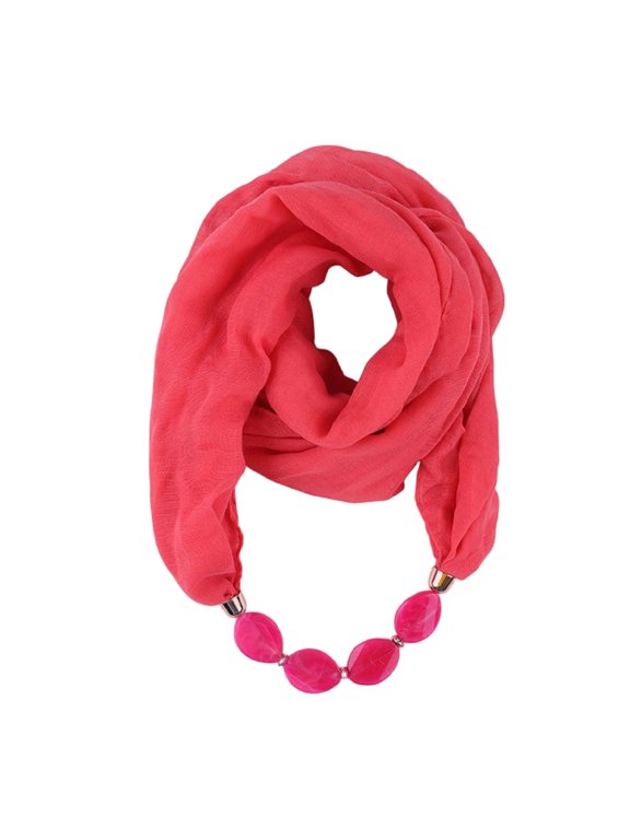 Women's Infinity Necklace Scarf Watermelon Red One Size
