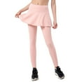 thumbnail image 1 of SWSMCLT Women's Legging with Skirt Comfy Pocket Quick High Waisted Pants Workout Slim Fit Spandex Stretch Dry Light Pink X-Small, 1 of 1