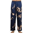 thumbnail image 1 of SWSMCLT Women's Lightweight Thin Cool Casual Satin Pajamas Pants Soft Sleepwear Sleep Bottoms Spring Summer Blue Medium, 1 of 4