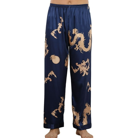 SWSMCLT Women's Lightweight Thin Cool Casual Satin Pajamas Pants Soft Sleepwear Sleep Bottoms Spring Summer Blue X-Small