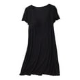 thumbnail image 1 of SWSMCLT Women's Long Nightgown Lounge Night Dress Loose Modal Cool Autumn Basic Night Gown Breathable Midi Black Medium, 1 of 1