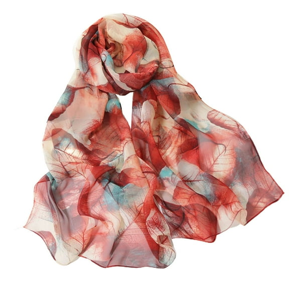 SWSMCLT Women's Long Scarf Summer Shawl Casual Lightweight Pashmina Fashion Fall Thin Spring Cozy Soft Elegant a Burgundy One Size