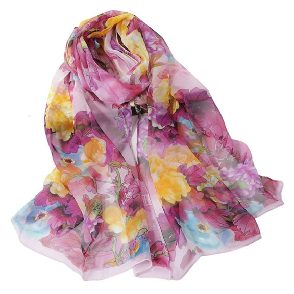 SWSMCLT Women's Long Scarf Summer Shawl Casual Lightweight Pashmina Fashion Fall Thin Spring Cozy Soft Elegant a Rose One Size