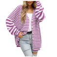 thumbnail image 1 of SWSMCLT Women's Long Sleeve Cardigan Sweater Spring Fashion Coat Winter Sweater Warm Button Down Soft Fall Loose Acrylic Casual Purple Large, 1 of 1