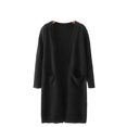 thumbnail image 1 of SWSMCLT Women's Long Sleeve Cardigan Sweater Winter Midi Oversized Thick Coat Top Cardigan Knit Warm Fall Spring Soft Black Large, 1 of 1